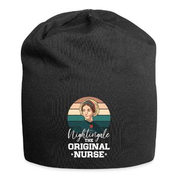 Infirmière Florence Nightingale Medical - Bonnet en jersey - noir - Devant