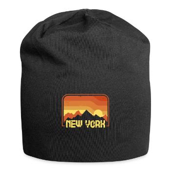 New York - Jersey-Beanie - Schwarz - Vorne
