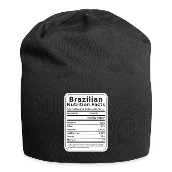 Faits nutritionnels brésiliens Fierté brésilienne - Bonnet en jersey - noir - Devant