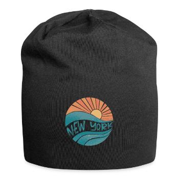 New York - Jersey-Beanie - Schwarz - Vorne