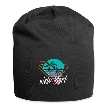 New York - Jersey-Beanie - Schwarz - Vorne