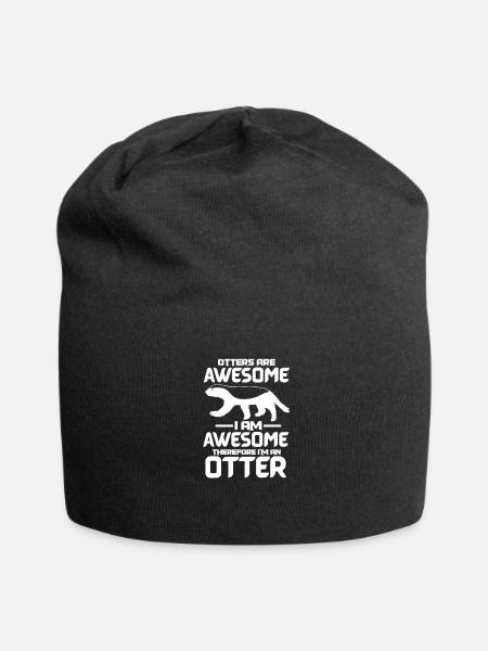Otter Sea Otter Otter Gift - Jersey Beanie - black