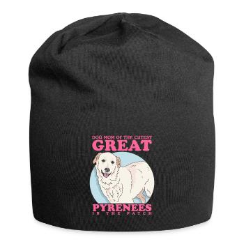 Chien de montagne des Pyrénées Maman Chien Propriétaire Cadeau - Bonnet en jersey - noir - Devant