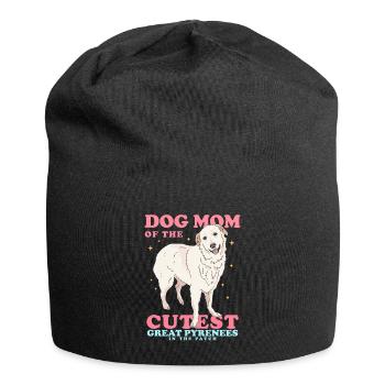Chien de montagne des Pyrénées Maman Chien Propriétaire Cadeau - Bonnet en jersey - noir - Devant