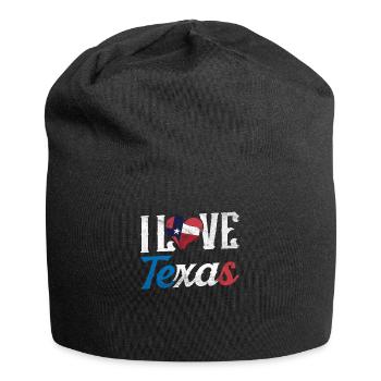 Ich Liebe Texas Sprüche Texanisch Texaner Stolz - Jersey-Beanie - Schwarz - Vorne