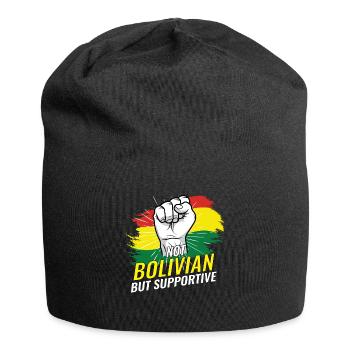 Pas bolivien mais favorable à la Bolivie Pays drapeau - Bonnet en jersey - noir - Devant
