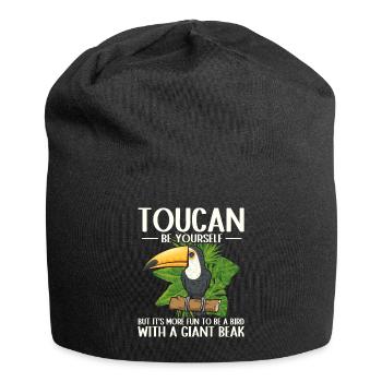 Toucan Bird Rainforest - Jersey Beanie - black - Front