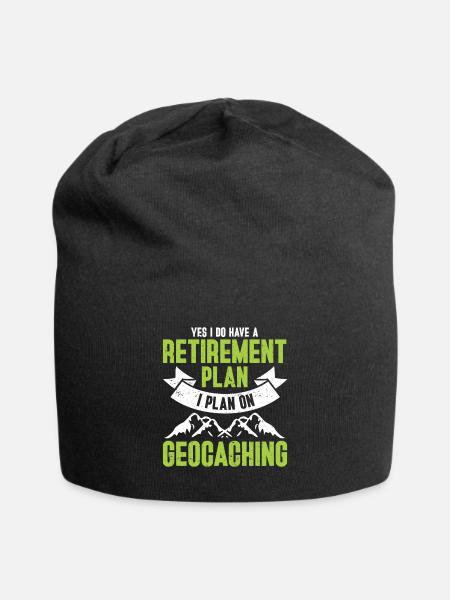 Geocaching Geschenk Geocacher Geocache - Jersey-Beanie - Schwarz