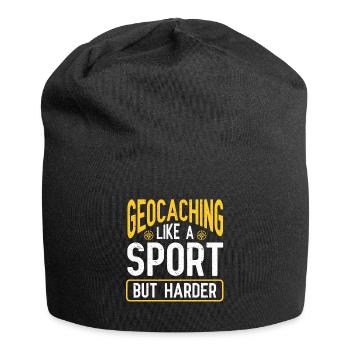 Geocaching Gift Geocacher Geocache - Jersey Beanie - black - Front