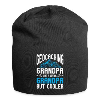 Geocaching Gift Geocacher Geocache - Jersey Beanie - black - Front