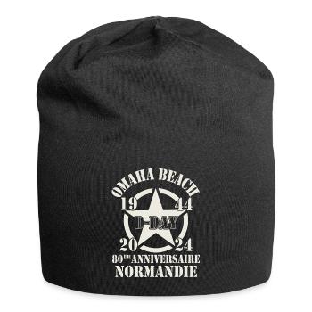 Omaha Beach D-Day 80ème Anniversaire Normandie - Bonnet en jersey - noir - Devant