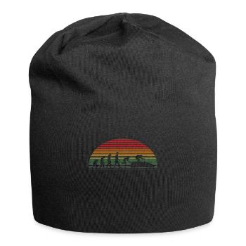 Bobfahren Retro Bob Eischlitten - Jersey-Beanie - Schwarz - Vorne