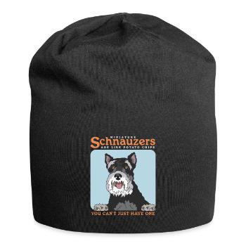 Zwergschnauzer Besitzer Schnauzer Hund Geschenk - Jersey-Beanie - Schwarz - Vorne
