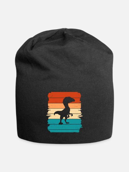 Dino - Jersey-Beanie - Schwarz