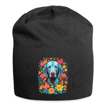 Weimaraner Hund Geschenk - Jersey-Beanie - Schwarz - Vorne