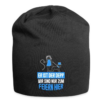 Junggesellenabschied Poltern Polterabend JGA - Jersey-Beanie - Schwarz - Vorne