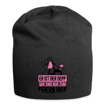 Junggesellenabschied Poltern Polterabend JGA - Jersey-Beanie - Schwarz - Vorne