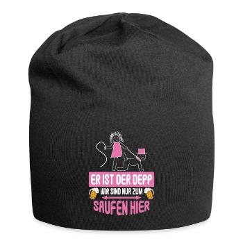 Junggesellenabschied Poltern Polterabend JGA - Jersey-Beanie - Schwarz - Vorne