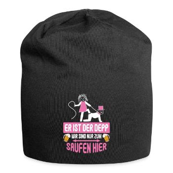 Junggesellenabschied Poltern Polterabend JGA - Jersey-Beanie - Schwarz - Vorne