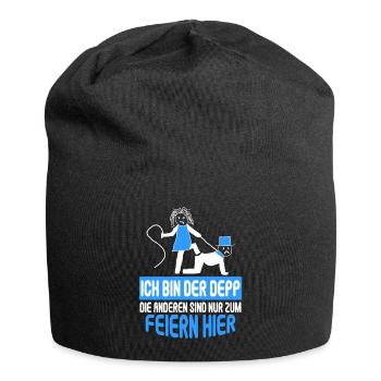 Junggesellenabschied Poltern Polterabend JGA - Jersey-Beanie - Schwarz - Vorne