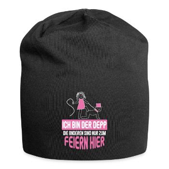 Junggesellenabschied Poltern Polterabend JGA - Jersey-Beanie - Schwarz - Vorne