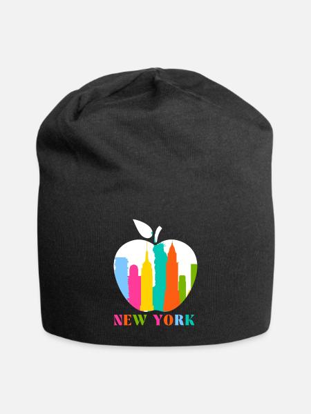 New York - Jersey-Beanie - Schwarz