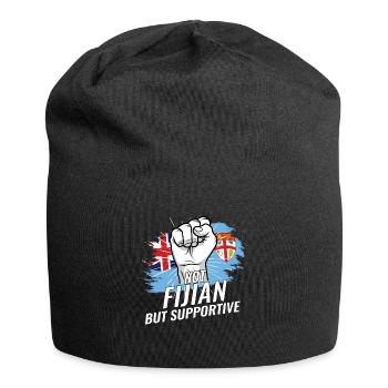 Not Fijian But Supportive Fiji Flag Country - Jersey-Beanie - Schwarz - Vorne