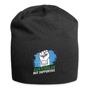 Pas guatémaltèque mais un drapeau guatémaltèque de soutien - Bonnet en jersey - noir - Devant