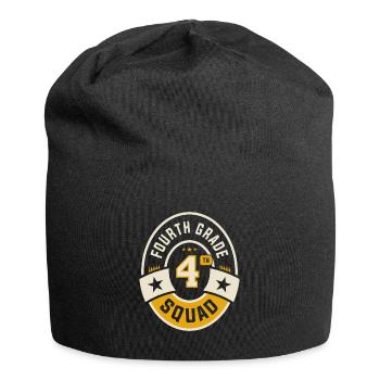 Fourth 4th Grade Squad Team Back To School - Jersey Beanie - black - Front