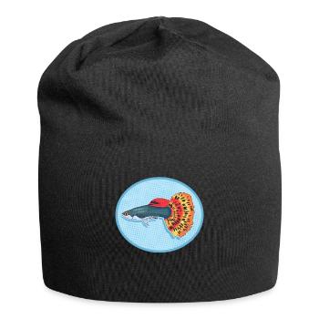 Aquarium Guppies Aquarist Aquaristics Gift - Jersey Beanie - black - Front