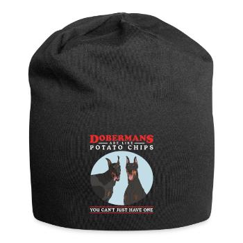 Doberman Dogs Dog Owner Gift - Jersey Beanie - black - Front