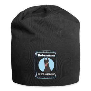 Chiens Doberman | Cadeau du propriétaire de chien - Bonnet en jersey - noir - Devant