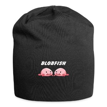 Blob Blobfish Fisch Meer - Jersey-Beanie - Schwarz - Vorne