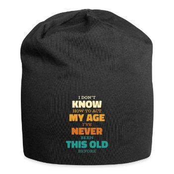 Schwarzer Humor - Jersey-Beanie - Schwarz - Vorne