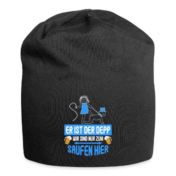 Junggesellenabschied Poltern Polterabend JGA - Jersey-Beanie - Schwarz - Vorne