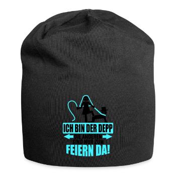 Junggesellenabschied Poltern Polterabend JGA - Jersey-Beanie - Schwarz - Vorne