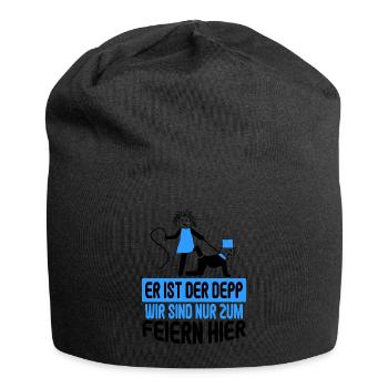Junggesellenabschied Poltern Polterabend JGA - Jersey-Beanie - Schwarz - Vorne