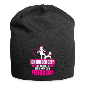 Junggesellenabschied Poltern Polterabend JGA - Jersey-Beanie - Schwarz - Vorne