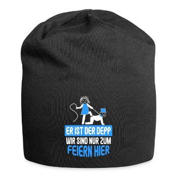Junggesellenabschied Poltern Polterabend JGA - Jersey-Beanie - Schwarz - Vorne