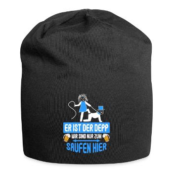 Junggesellenabschied Poltern Polterabend JGA - Jersey-Beanie - Schwarz - Vorne