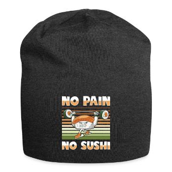 Japanese Food Sushi Lovers Bodybuilders - Jersey Beanie - charcoal grey - Front