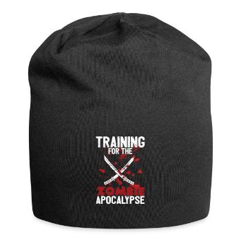 Entraînement pour l’apocalypse zombie drôle - Bonnet en jersey - noir - Devant