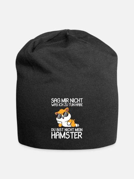 Hamster Sag Mir Nicht Was Ich Zu Tun Habe - Jersey-Beanie - Schwarz
