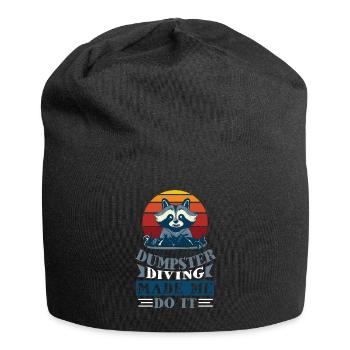 Raccoon Lover Garbage Collecting Garbage Container - Jersey Beanie - black - Front