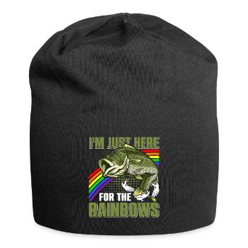 Funny Fishing Men Women - Jersey-Beanie - Schwarz - Vorne