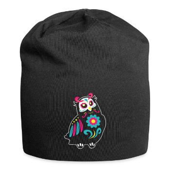 Dia de Los Muertos Owl Owls Mexico - Jersey Beanie - black - Front