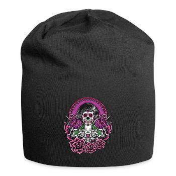 Dia de Los Muertos Tattoo Mexico - Jersey Beanie - black - Front