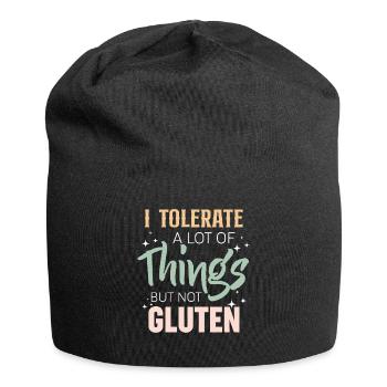 Dinge tolerieren, aber nicht glutenfrei Zöliakie - Jersey-Beanie - Schwarz - Vorne