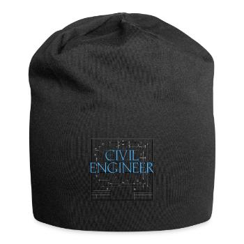 Entrepreneur en génie civil pour projets de construction - Bonnet en jersey - noir - Devant