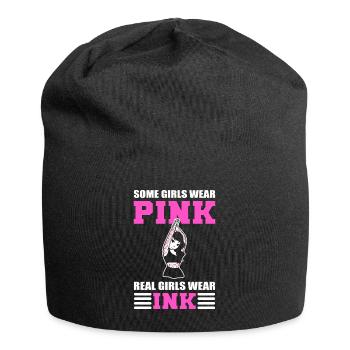 Some Girls Wear Pink Real Girls Wear Ink Tattooer - Jersey-Beanie - Schwarz - Vorne